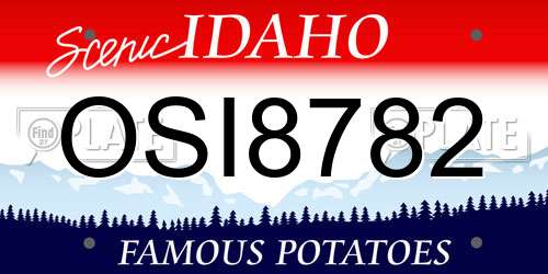 OSI8782 Idaho License Plate