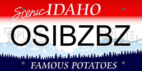 OSIBZBZ Idaho License Plate