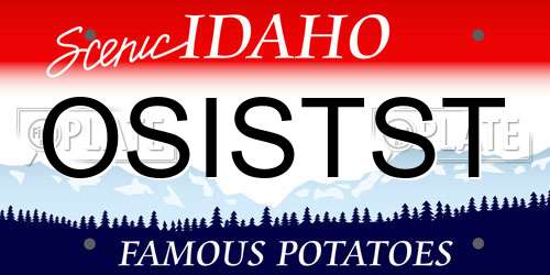 OSISTST Idaho License Plate