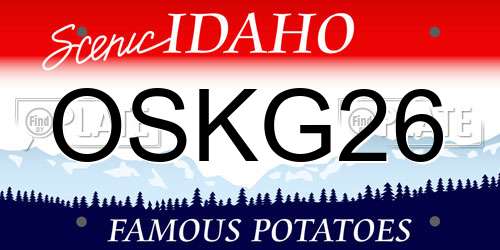 OSKG26 Idaho License Plate