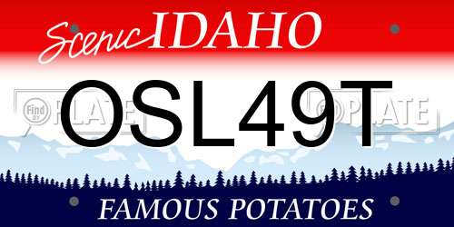 OSL49T Idaho License Plate