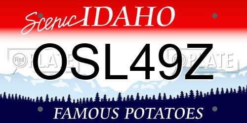 OSL49Z Idaho License Plate