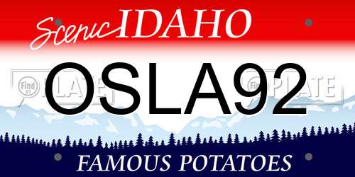 OSLA92 Idaho License Plate