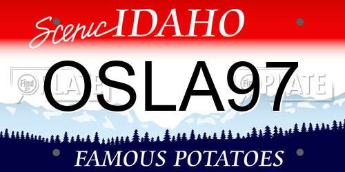 OSLA97 Idaho License Plate