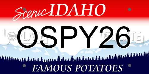 OSPY26 Idaho License Plate