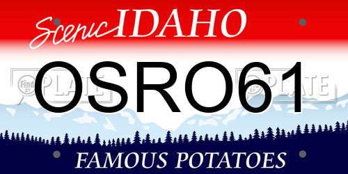 OSRO61 Idaho License Plate