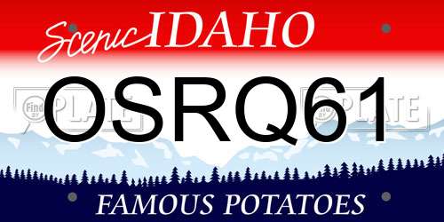 OSRQ61 Idaho License Plate