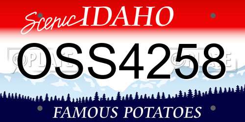 OSS4258 Idaho License Plate