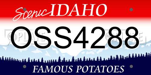 OSS4288 Idaho License Plate