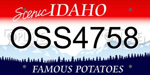OSS4758 Idaho License Plate