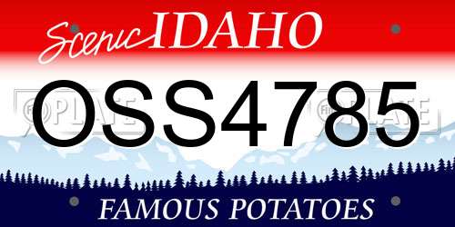 OSS4785 Idaho License Plate