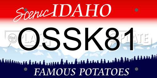 OSSK81 Idaho License Plate