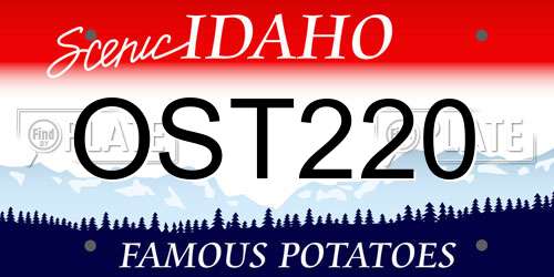 OST220 Idaho License Plate