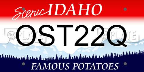 OST22Q Idaho License Plate