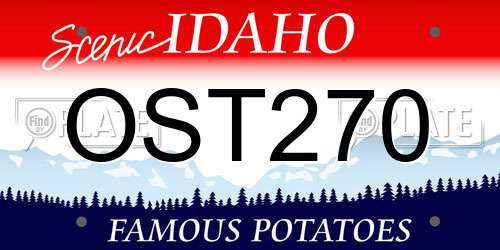 OST270 Idaho License Plate