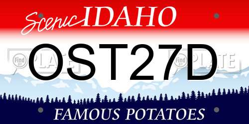 OST27D Idaho License Plate