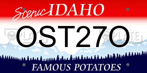 OST27O Idaho License Plate