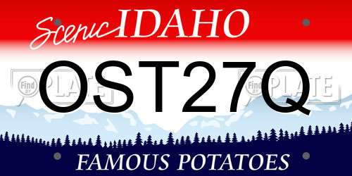 OST27Q Idaho License Plate
