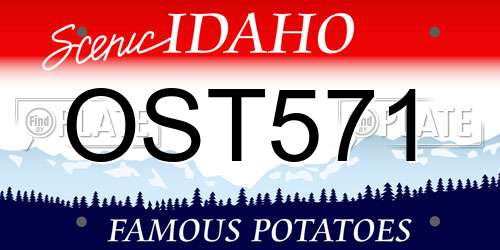 OST571 Idaho License Plate