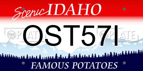 OST57I Idaho License Plate