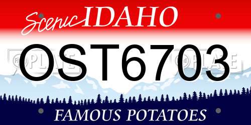OST6703 Idaho License Plate