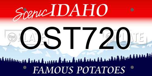 OST720 Idaho License Plate