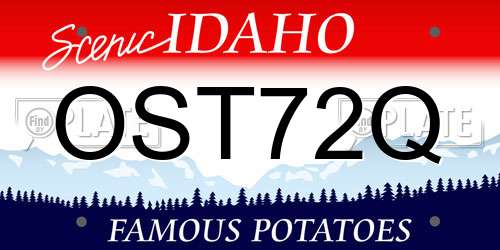 OST72Q Idaho License Plate