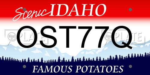 OST77Q Idaho License Plate