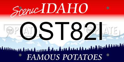 OST82I Idaho License Plate