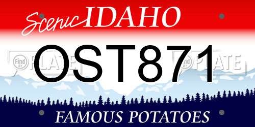 OST871 Idaho License Plate