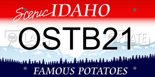 OSTB21 Idaho License Plate