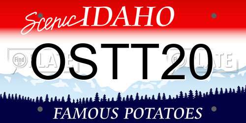 OSTT20 Idaho License Plate