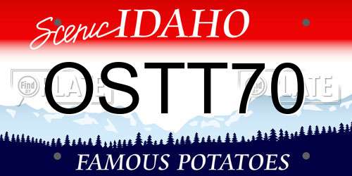 OSTT70 Idaho License Plate