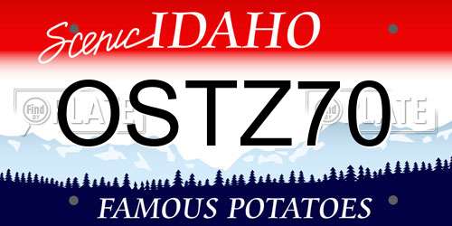 OSTZ70 Idaho License Plate