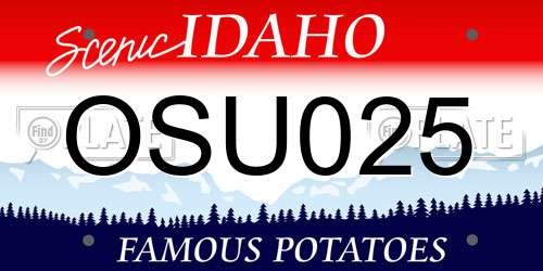 OSU025 Idaho License Plate
