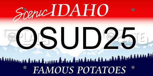 OSUD25 Idaho License Plate