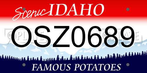 OSZ0689 Idaho License Plate