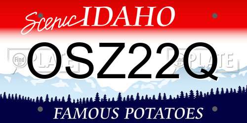 OSZ22Q Idaho License Plate