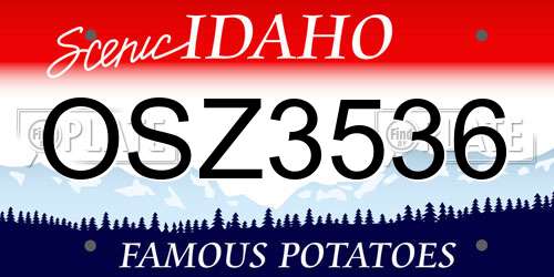 OSZ3536 Idaho License Plate