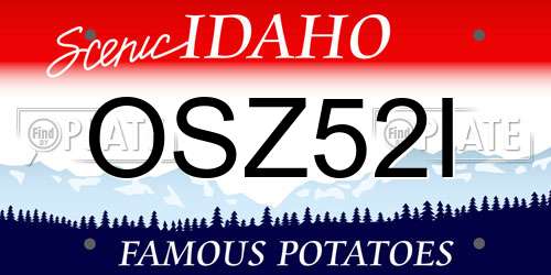 OSZ52I Idaho License Plate