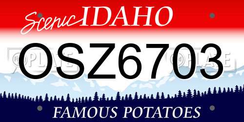 OSZ6703 Idaho License Plate