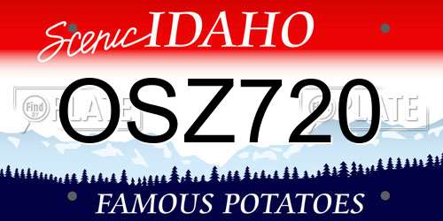 OSZ720 Idaho License Plate
