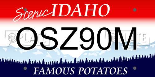 OSZ90M Idaho License Plate