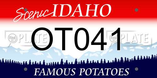 OT041 Idaho License Plate