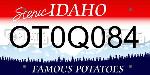 OT0Q084 Idaho License Plate