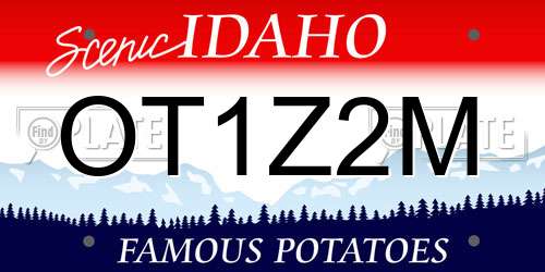OT1Z2M Idaho License Plate
