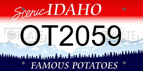 OT2059 Idaho License Plate