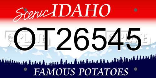 OT26545 Idaho License Plate