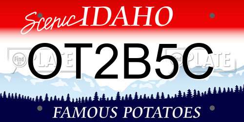 OT2B5C Idaho License Plate