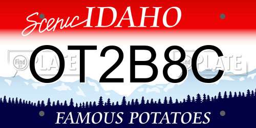 OT2B8C Idaho License Plate